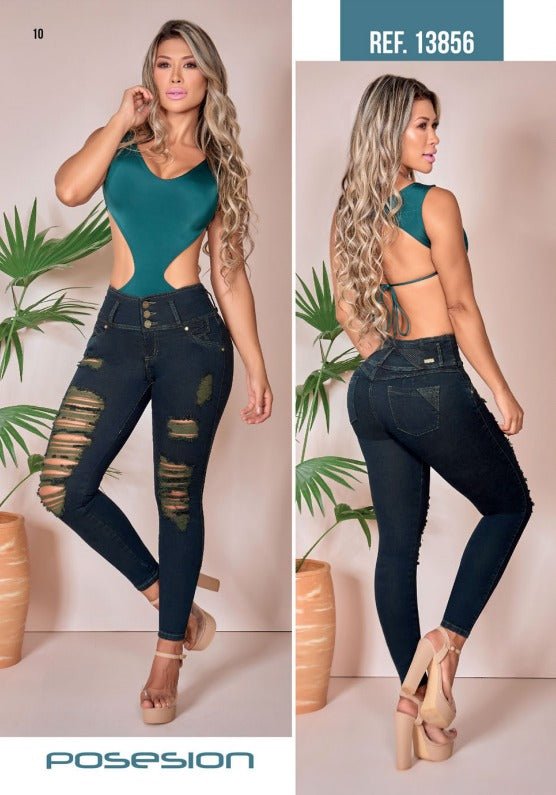 Posesion 13856 100% Authentic Colombian Push Up Jeans - JDColFashion