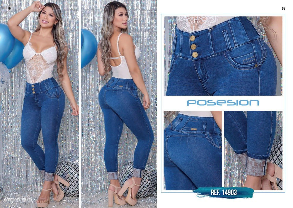 Posesion 14903 100% Authentic Colombian Push Up Jeans - JDColFashion