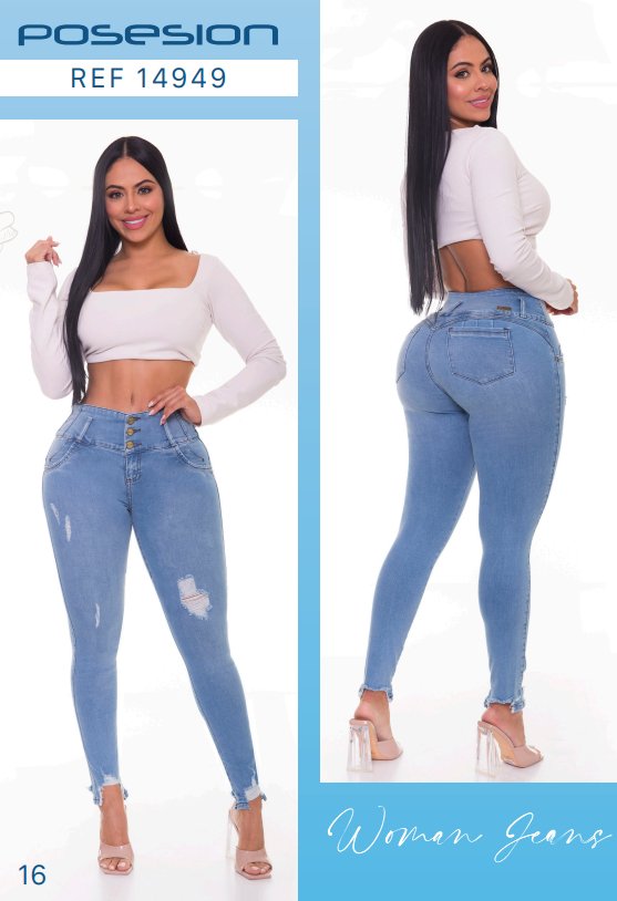 Posesion 14949 100% Authentic Colombian Push Up Jeans - JDColFashion