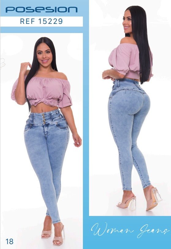 Posesion 15229 100% Authentic Colombian Push Up Jeans - JDColFashion