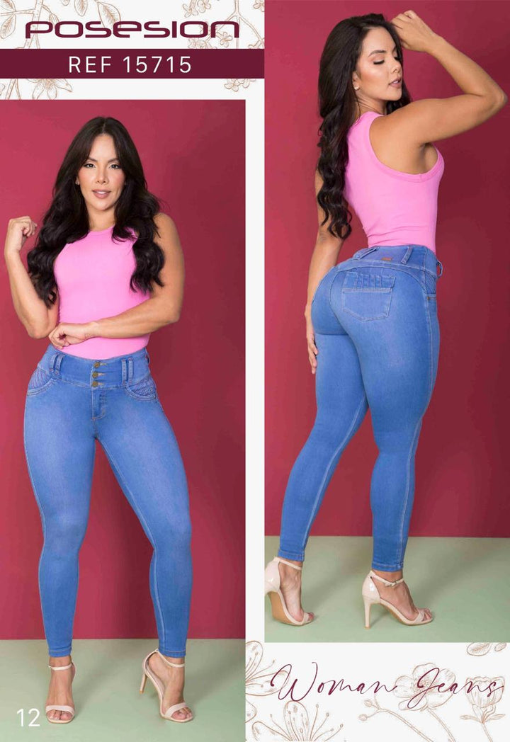 Posesion 15715 100% Authentic Colombian Push Up Jeans - JDColFashion