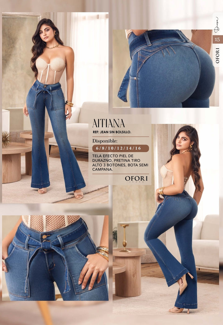 AITANA 100% Authentic Colombian Push Up Flare Jeans