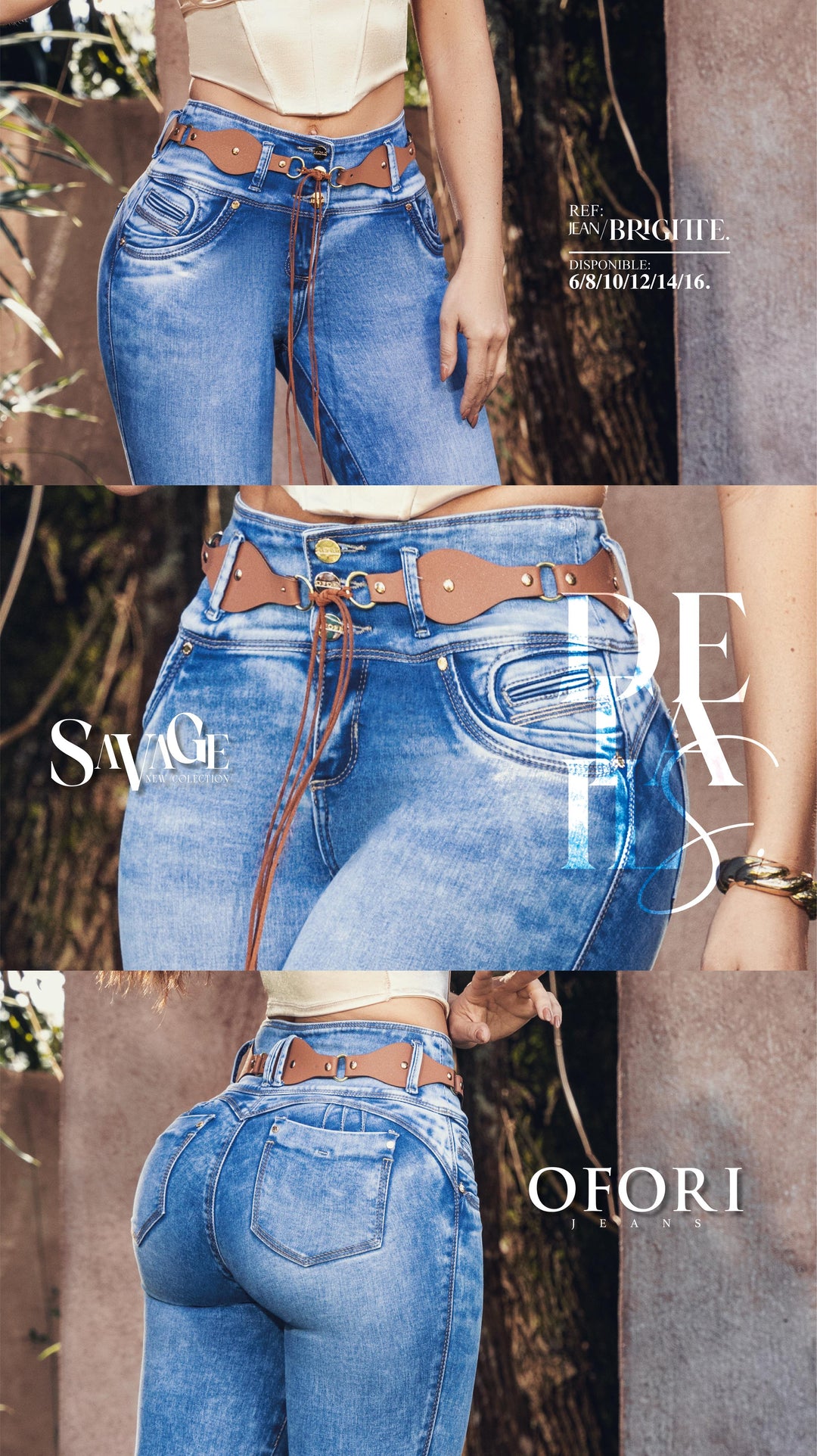 Brillitte 100% Authentic Colombian Push Up Flare Jeans
