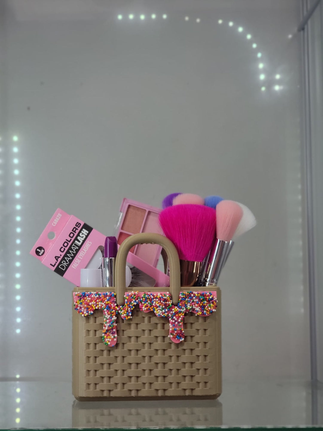 Sprinkles Ice Cream Woven Bag 3D - Printed Makeup Holder - JDColFashion