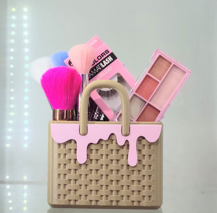 Sprinkles Ice Cream Woven Bag 3D - Printed Makeup Holder - JDColFashion