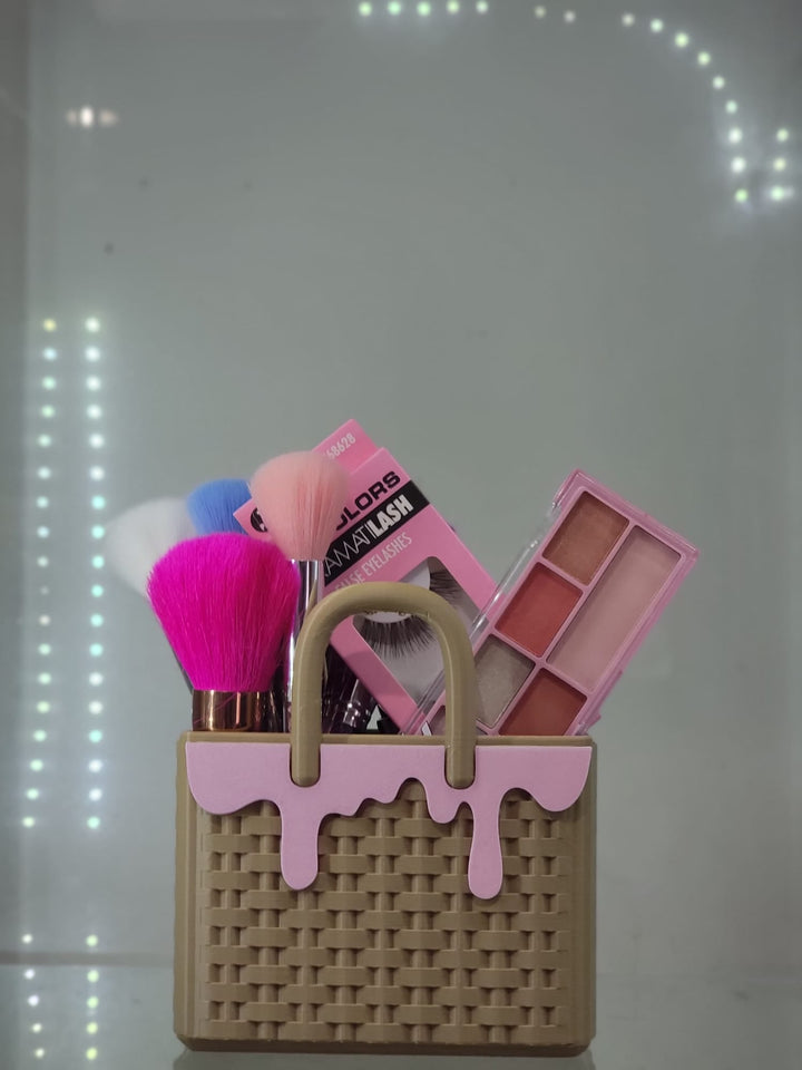 Sprinkles Ice Cream Woven Bag 3D - Printed Makeup Holder - JDColFashion