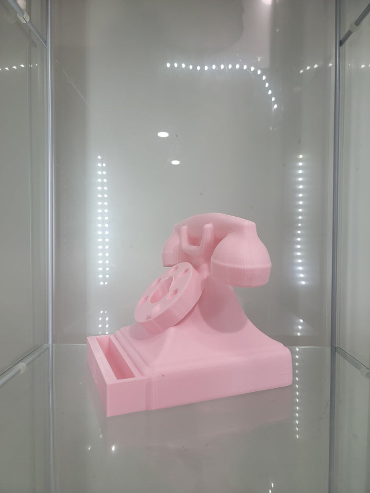 Vintage Pink Rotary Phone Retro Vanity & Home Decor Makeup Organizer Brush Holder - JDColFashion