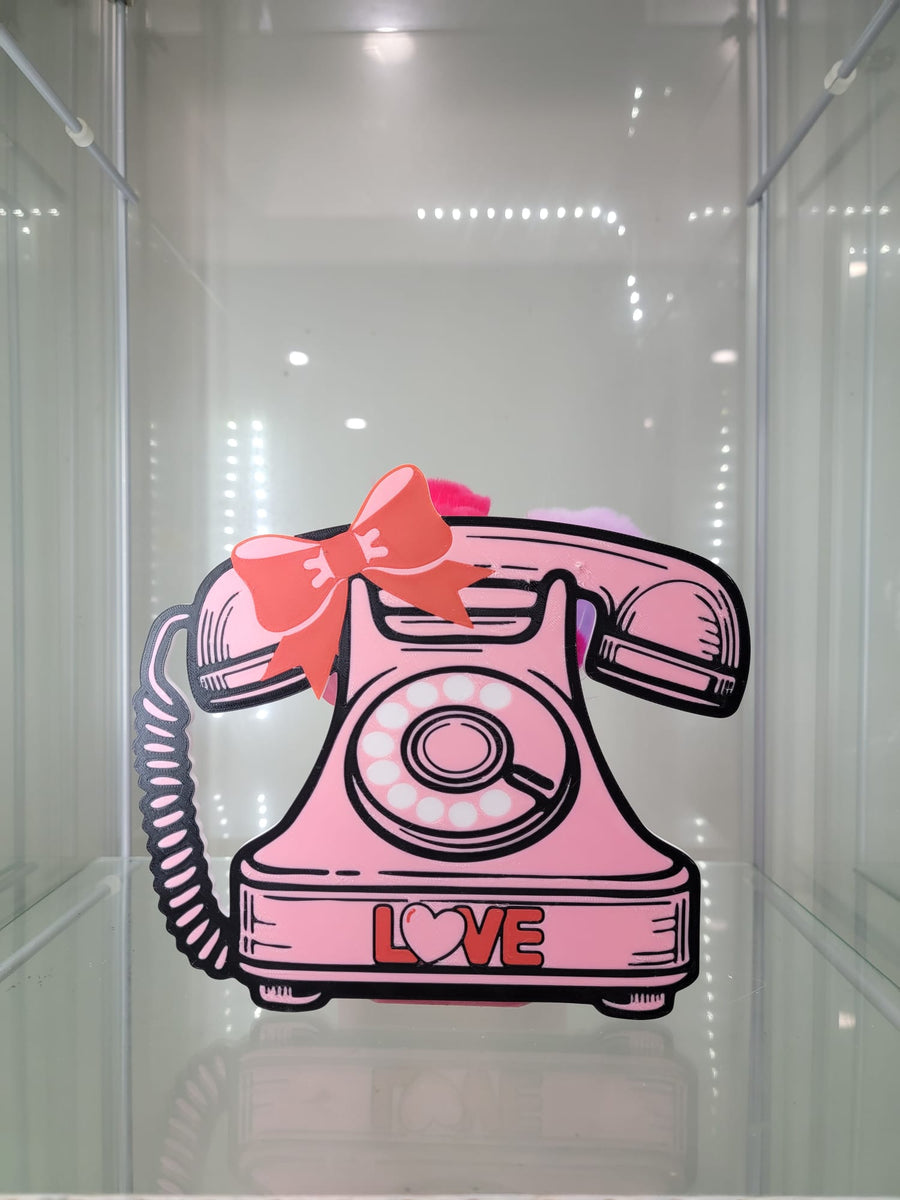 Vintage Pink Telephone 'LOVE' Decoration - JDColFashion