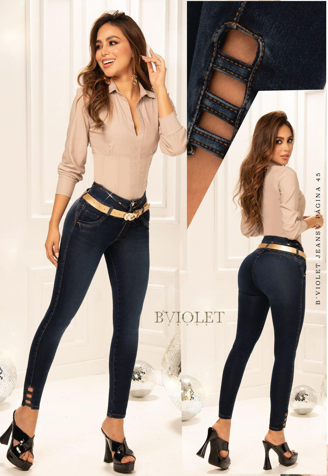 1419 100% Authentic Colombian Push Up Jeans by B'Violet - JDColFashion