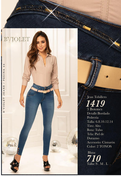 1419 100% Authentic Colombian Push Up Jeans by B'Violet - JDColFashion