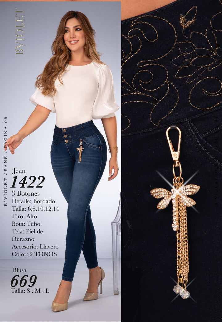 1422 100% Authentic Colombian Push Up Jeans by B'Violet - JDColFashion