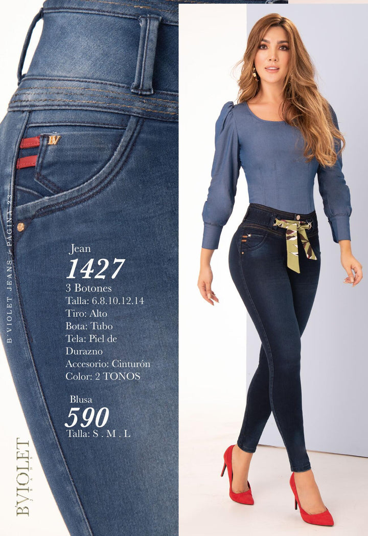 1427 100% Authentic Colombian Push Up Jeans by B'Violet - JDColFashion