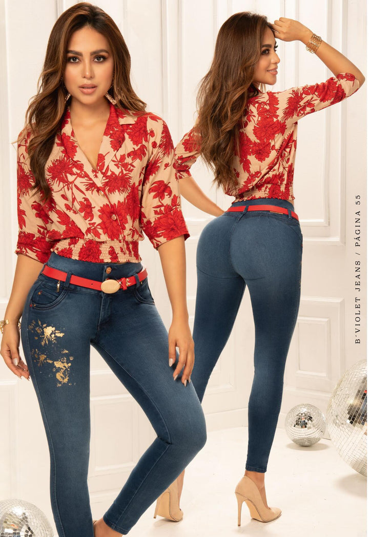 1445 100% Authentic Colombian Push Up Jeans by B'Violet - JDColFashion
