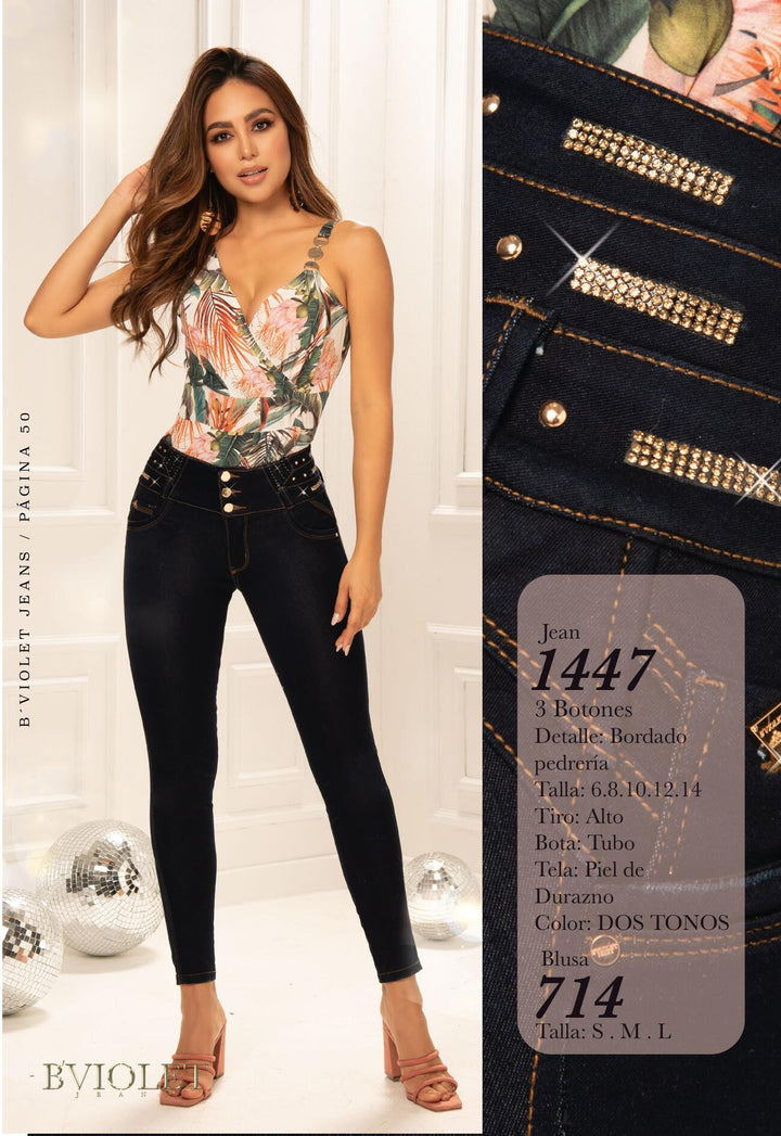1447 100% Authentic Colombian Push Up Jeans by B'Violet - JDColFashion