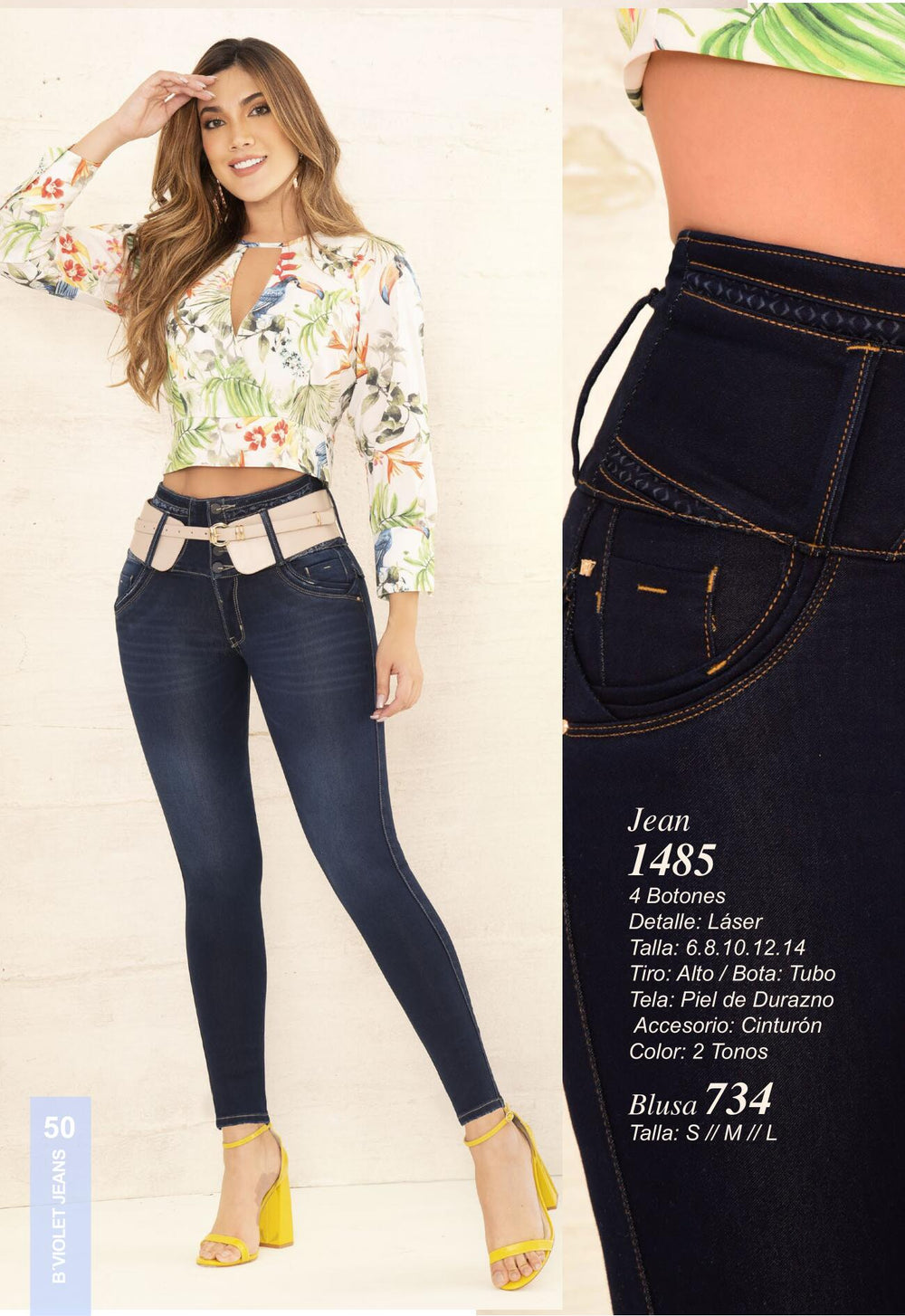 1485 100% Authentic Colombian Push Up Jeans by B'Violet** - JDColFashion