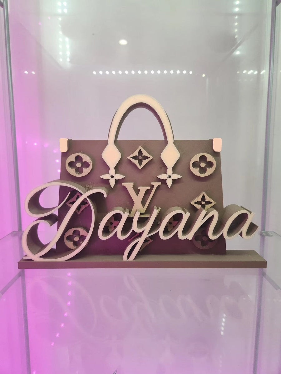 3D Printed Multicolor Luxury Designer Bag Style Purse with Your Name! Desk Sign Decoration - JDColFashion