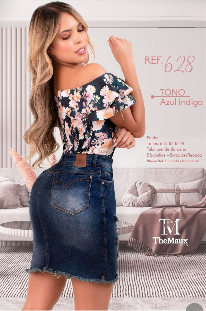 628 100% Authentic Colombian Push Up Skirt by Maux - JDColFashion