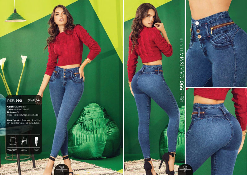 990 100% Authentic Colombian Push Up Jeans by Carisma Jeans - JDColFashion