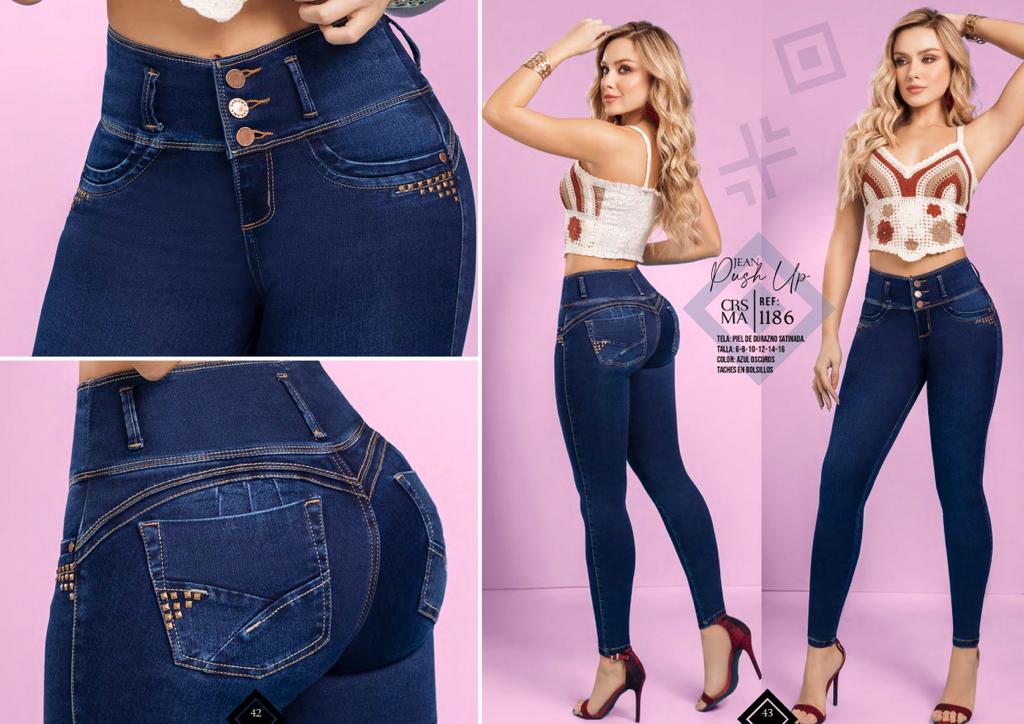 CARISMA PRE-ORDER 1186 100% Authentic Colombian Push Up Jeans - JDColFashion