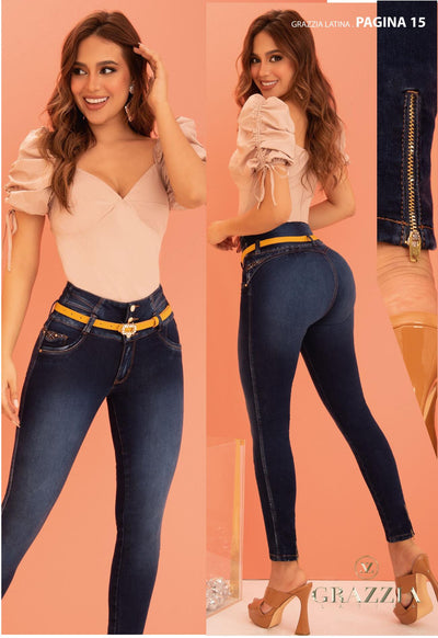 GR374 100% Authentic Colombian Push Up Jeans by Grazzia Jeans - JDColFashion