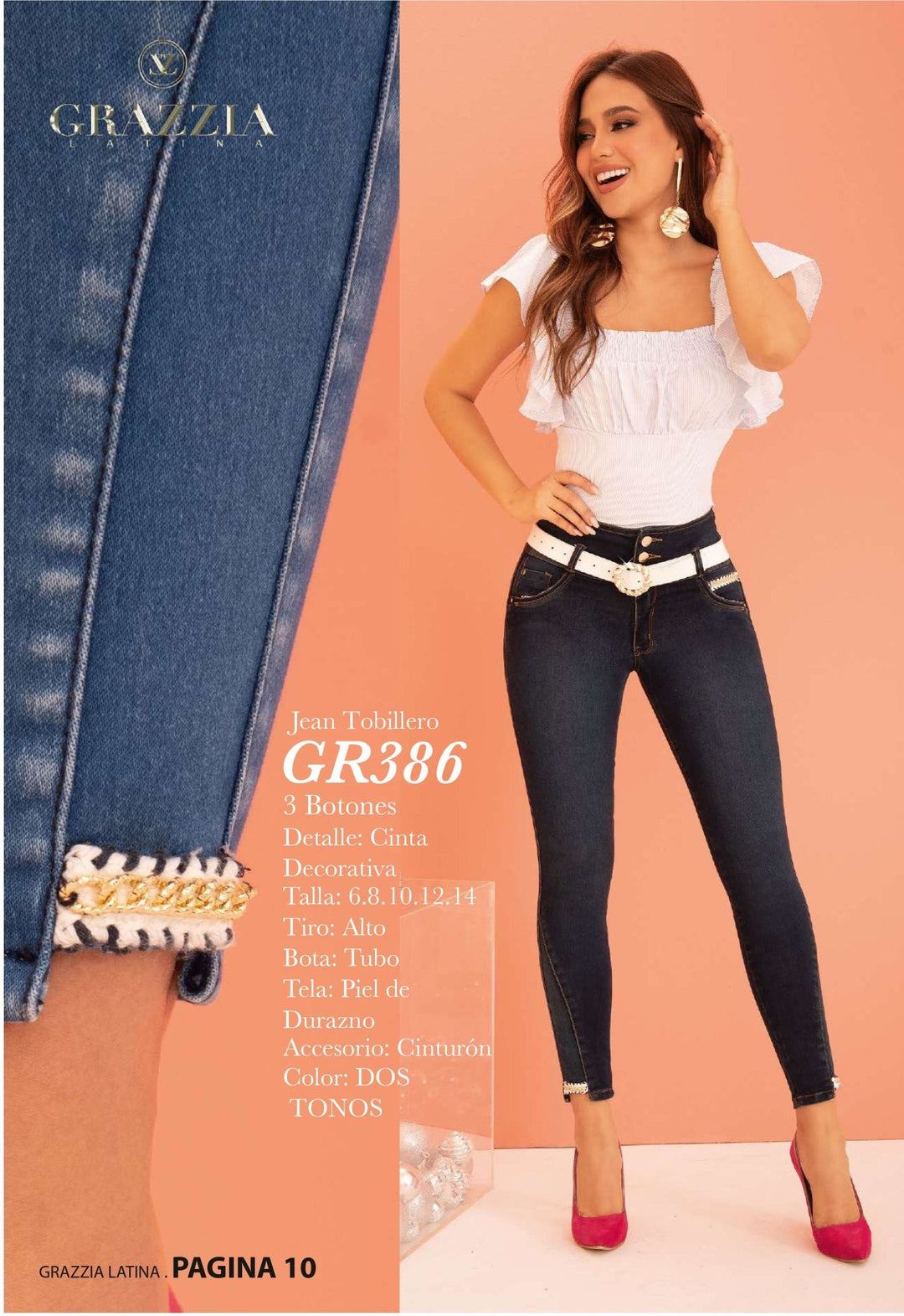 GR386 100% Authentic Colombian Push Up Jeans by Grazzia Jeans - JDColFashion