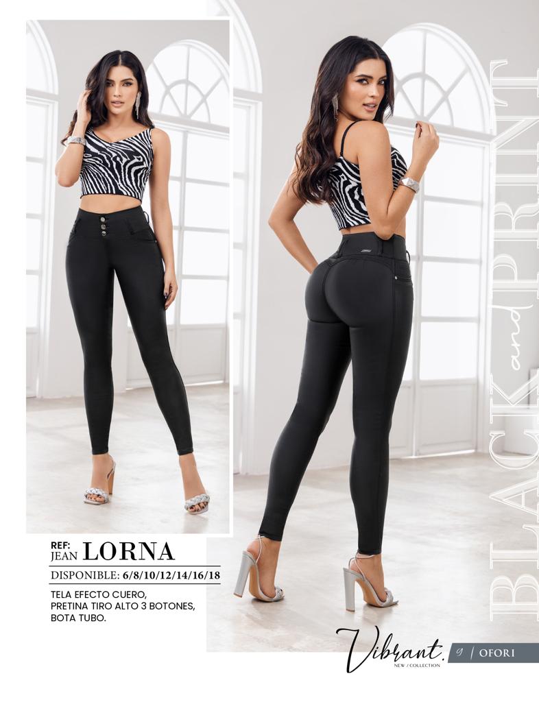 Lorna 100% Authentic Colombian Push Up Jeans (Leather effect) - JDColFashion
