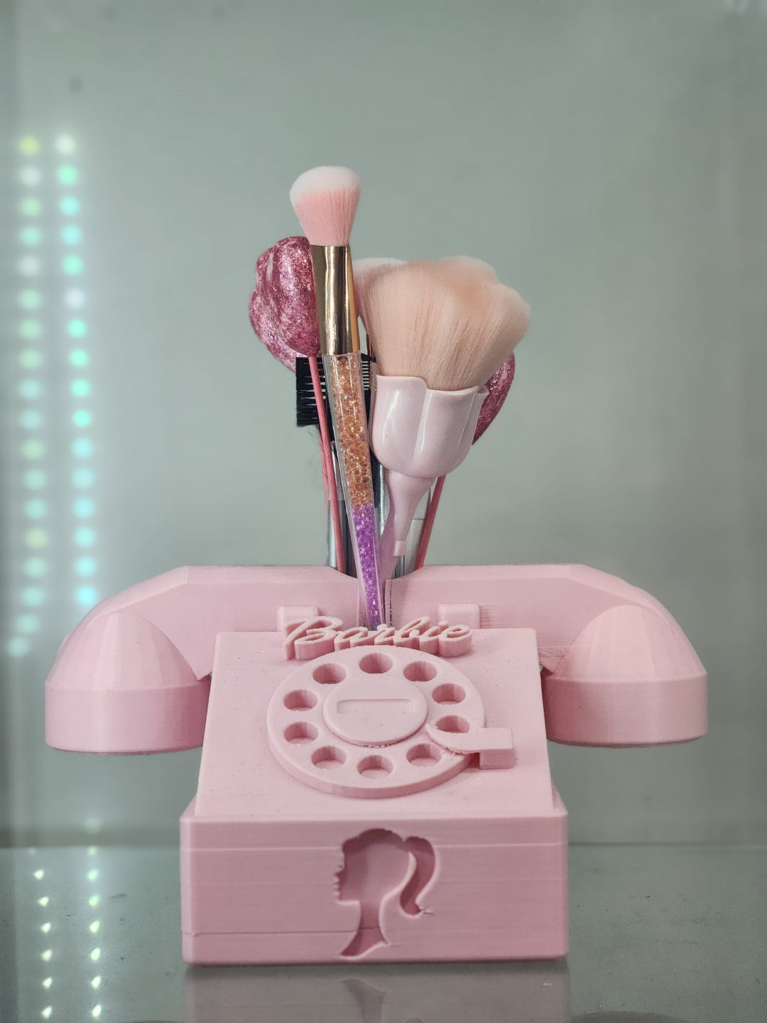 PERSONALIZED 3D Printed Barbie Phone Brush Holder | Desk decoration - JDColFashion