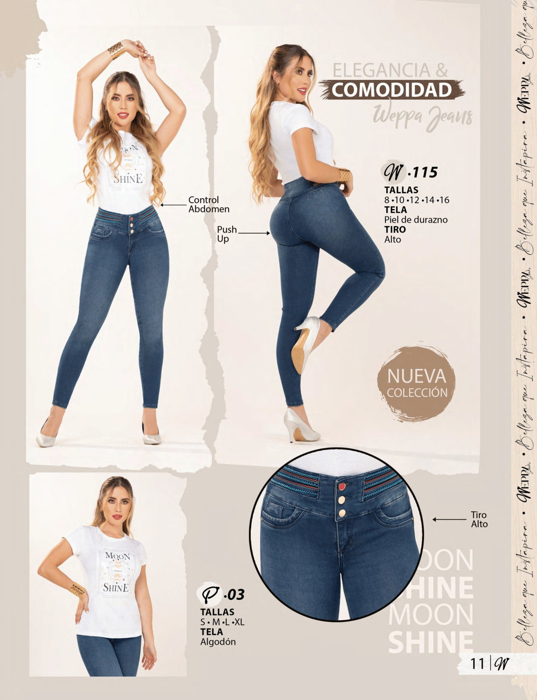Colombian Push Up Jumpsuit Jeans Colombianos Levanta Cola Stretch