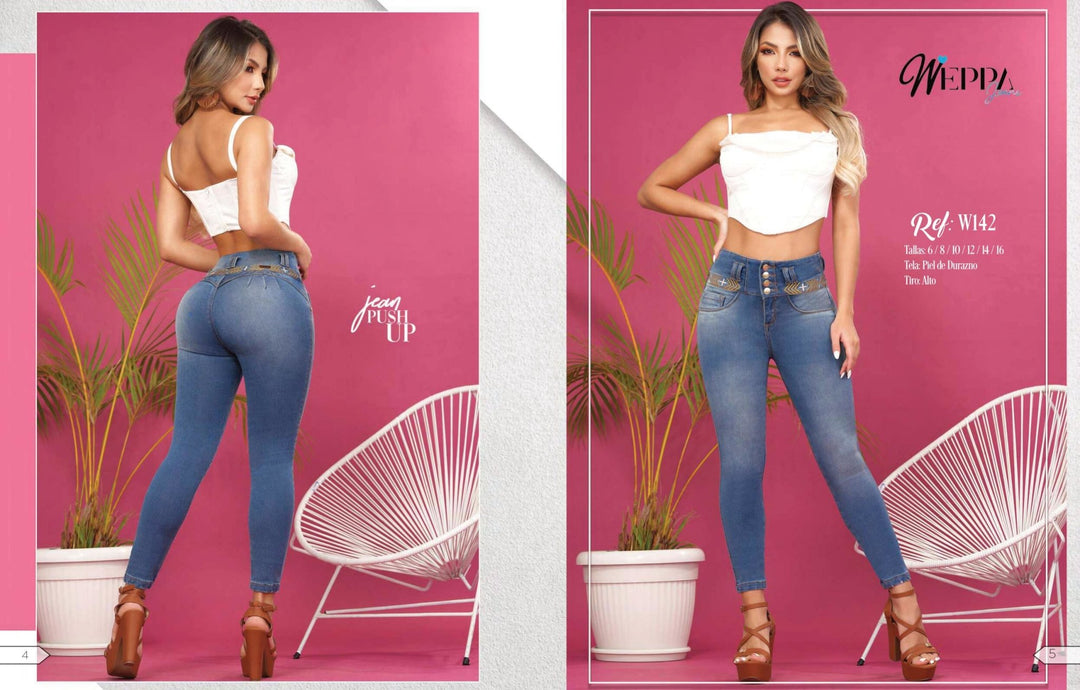 W-142 100% Authentic Colombian Push Up Jeans by Weppa Jeans - JDColFashion