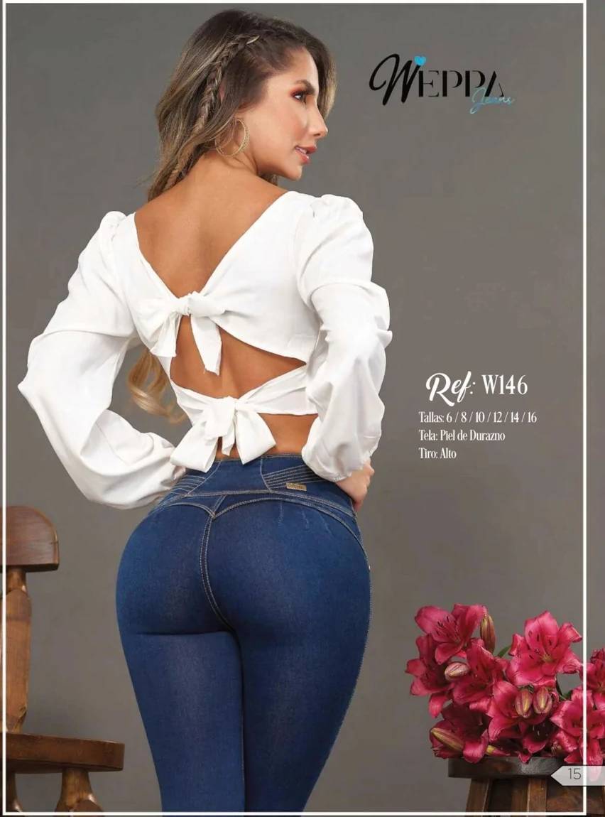 W-146 100% Authentic Colombian Push Up Jeans by Weppa Jeans - JDColFashion