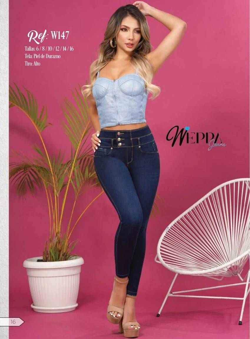 W-147 100% Authentic Colombian Push Up Jeans by Weppa Jeans - JDColFashion