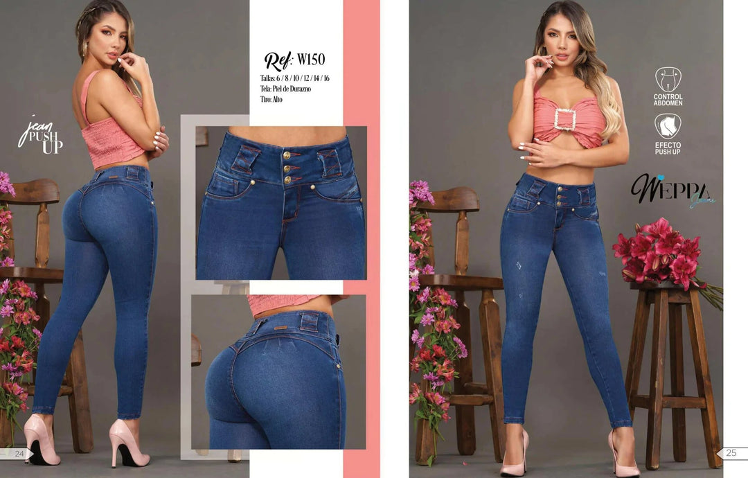 W-150 100% Authentic Colombian Push Up Jeans by Weppa Jeans - JDColFashion