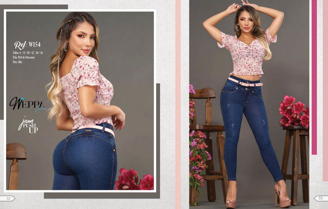 W-154 100% Authentic Colombian Push Up Jeans by Weppa Jeans - JDColFashion