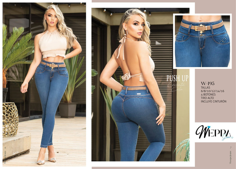 W-195 100% Authentic Colombian Push Up Jeans by Weppa Jeans - JDColFashion