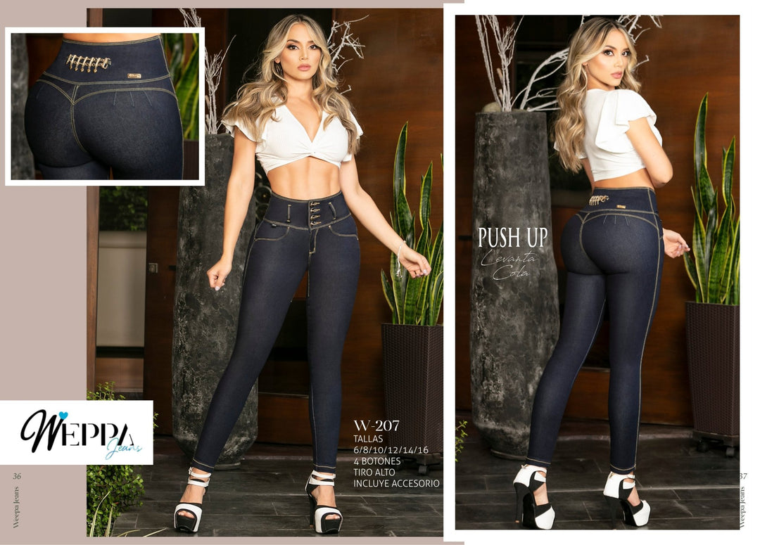 W-207 100% Authentic Colombian Push Up Jeans by Weppa Jeans - JDColFashion