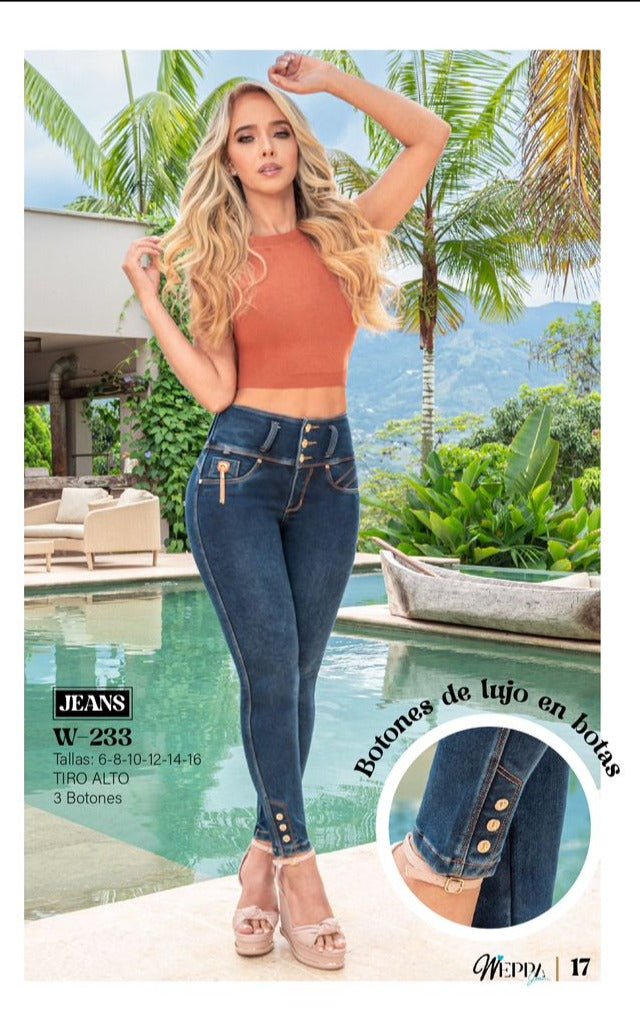 W-233 100% Authentic Colombian Push Up Jeans - JDColFashion