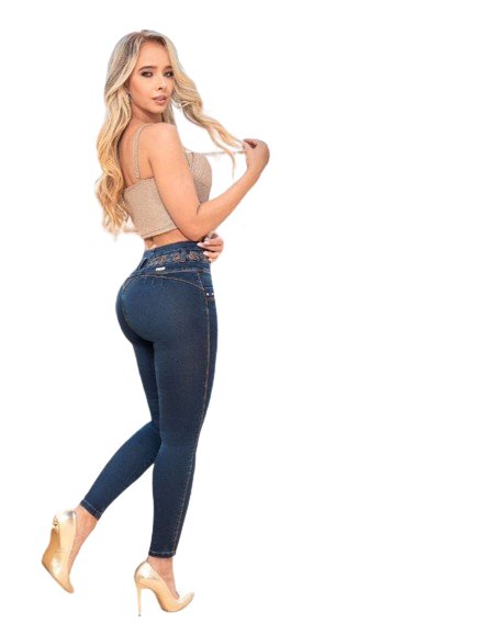 GR329 100% Authentic Colombian Push Up Jeans  Stretch cotton fabric,  Flatten tummy, Push up